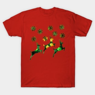 Christmas Decoration in Gold and Green T-Shirt